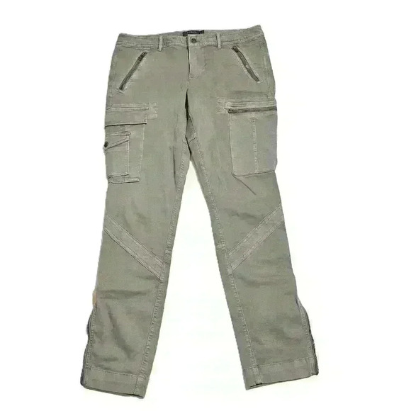 Polo Ralph Lauren Pants Cargo Jogger Zip Ankle Hiking Military Y2K Utility Khaki - Picture 1 of 14
